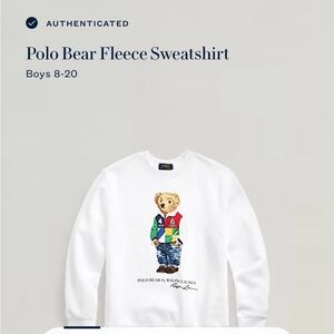 Ralph Lauren White Polo Bear Sweatshirt